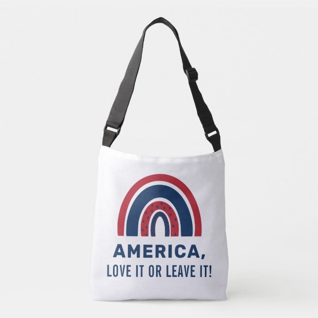 Sac Ajustable Élégant Patriotique USA American Rainbow 4 juillet (Devant)