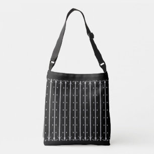 Sac Ajustable Élégant rayé vertical noir