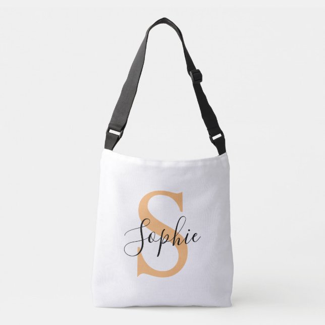 Sac Ajustable Elegant Script Custom Name Personalized Gift (Devant)