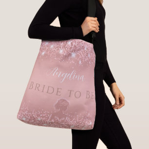 Sac Ajustable Élégante Douche de Mariée Luxe Rose Doré Scintilla