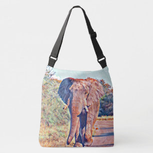 Sac Ajustable éléphant aquarell