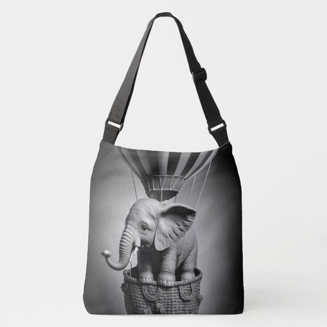 Sac Ajustable Elephant bébé dans un ballon à air chaud (Devant)