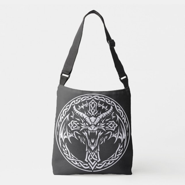Sac Ajustable Emblème Dragon Celtique par BurnsInHell (Devant)
