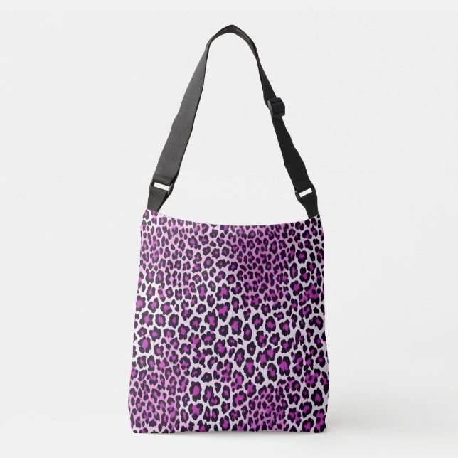 Sac Ajustable Empreinte de léopard rose pourpre (Devant)