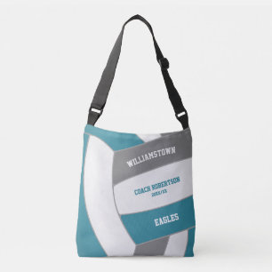 Sac Ajustable entraîneur de volley-ball de l'équipe gris turquoi