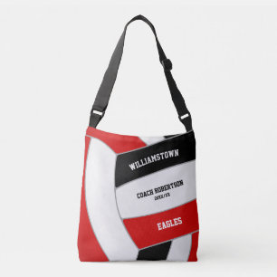 Sac Ajustable entraîneur de volley-ball de l'équipe noire rouge
