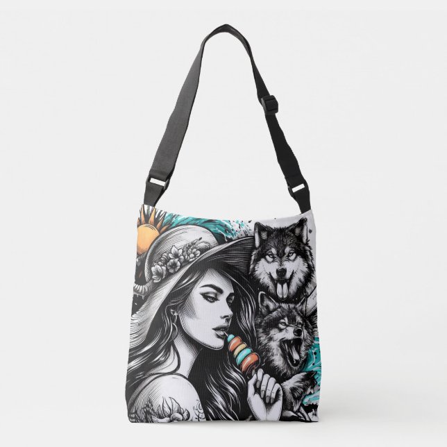 Sac Ajustable Esprit d'été - Beauté & Loups (Devant)