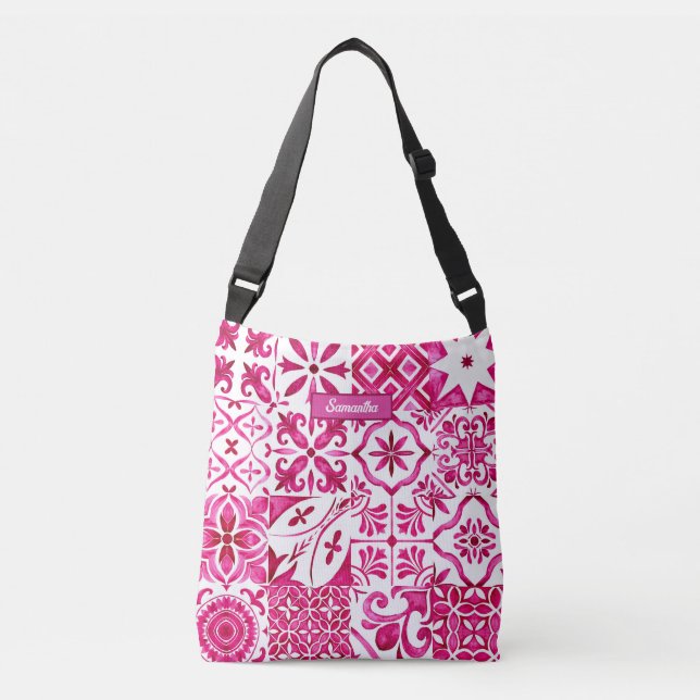 Sac Ajustable Eté majolica rouge Sicilienne Méditerranée (Devant)