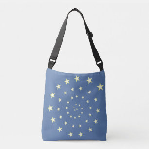 Sac Ajustable Étoiles élégantes en spirale sur un bleu merveille