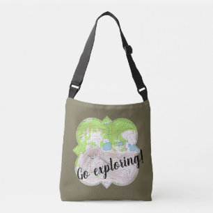 Sac Ajustable "Explorez" Carte topographique Quatrefoil