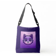 Face mignonne de chat violet