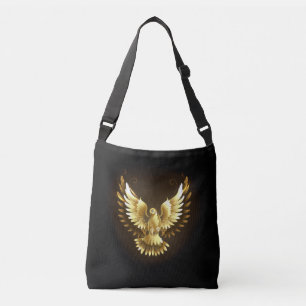 Sac Ajustable Faux Gold Foil Peace Dove en noir