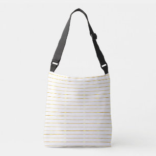 Sac Ajustable Faux Gold Striped Élégant Glam Moderne Or