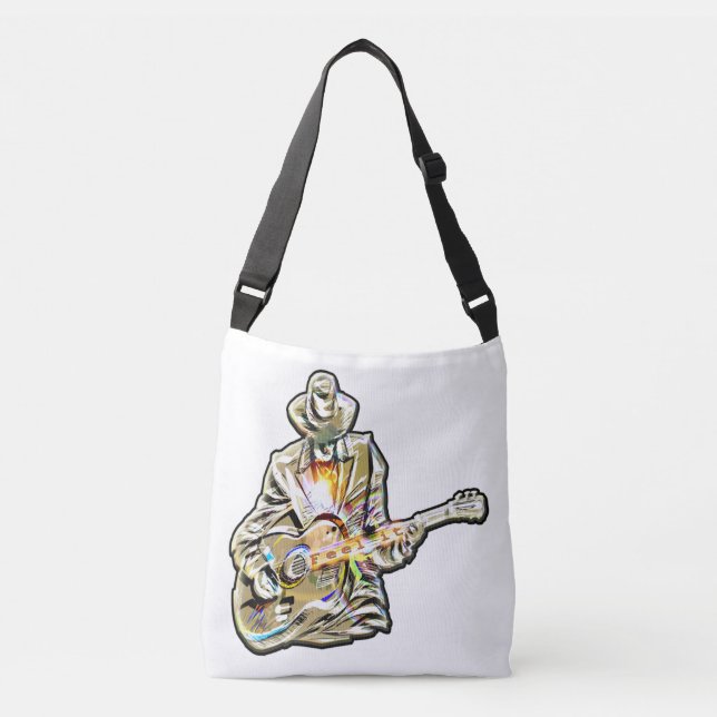 Sac Ajustable Feel the Blues - Conception de guitare artistique (Devant)