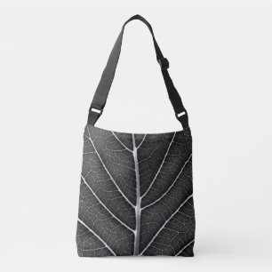 Sac Ajustable Feuille lumineuse noir et blanc en gros plan