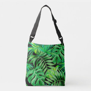 Sac Ajustable Feuilles d'aquarelle tropicale : Élégance transpar