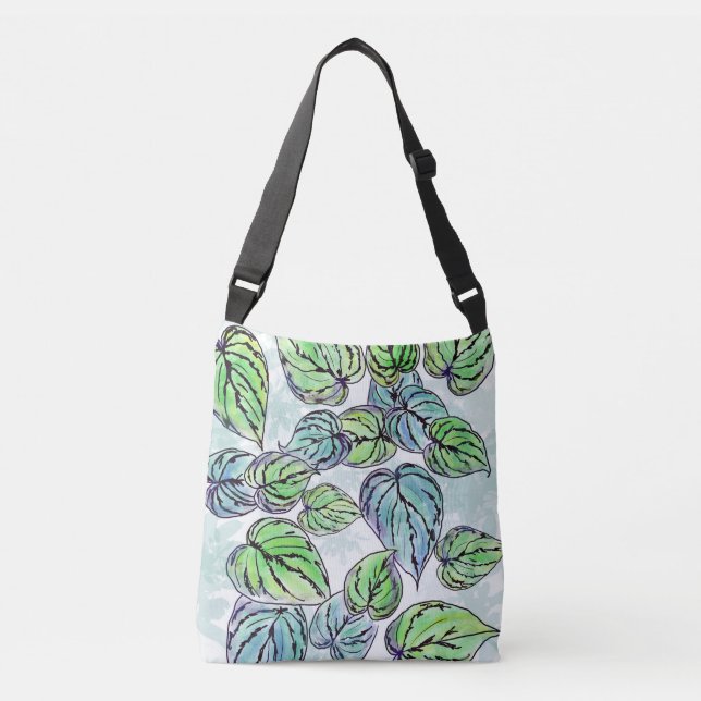 Sac Ajustable Feuilles verts Fourre-tout/Crossbody (Devant)