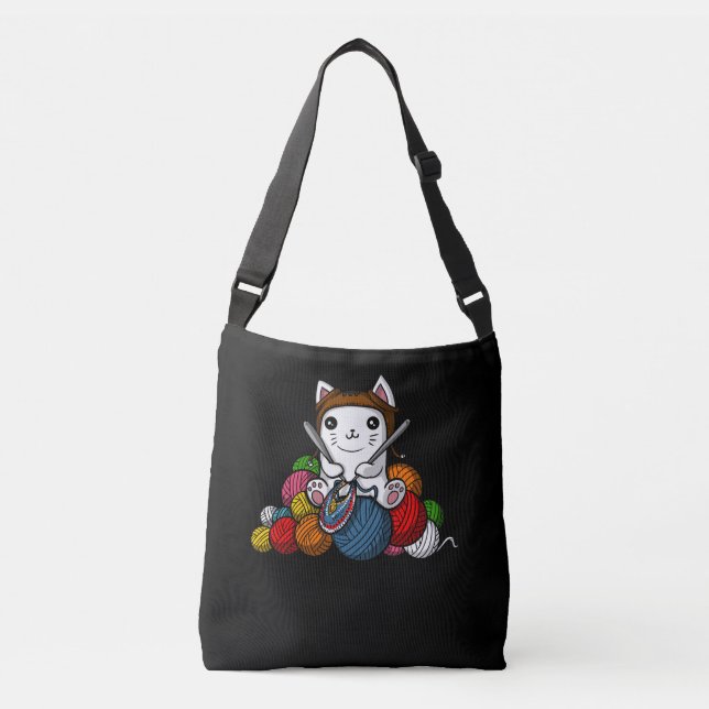 Sac Ajustable Fil de chat Tricot Cute Kitten Animal (Devant)