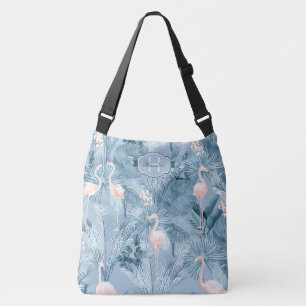 Sac Ajustable Flamant rose Orchidée Tropical Motif Blue ID868