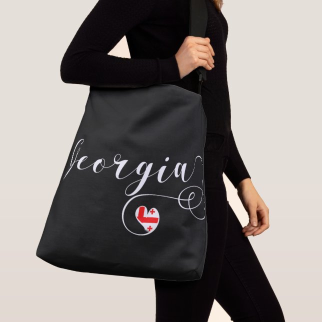 Sac Ajustable Flan géorgien à Coeur, Géorgie (De près)