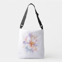 Fleur d'aquarelle pastel avec accents dorés Art