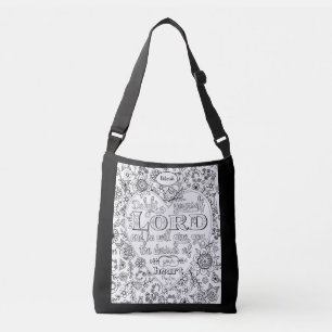 Sac Ajustable Fleurs chrétiennes de petite fille Coeur Blanc noi