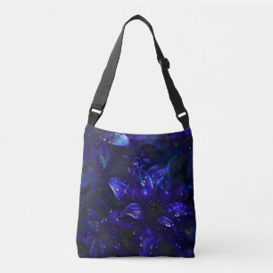 Sac Ajustable Fleurs de minuit argentées