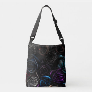 Sac Ajustable Fleurs de velours gothiques roses texture florale