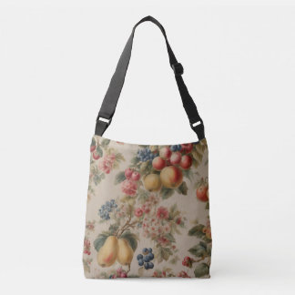 Sac Ajustable Fleurs délicates et fruits français. Style Peint