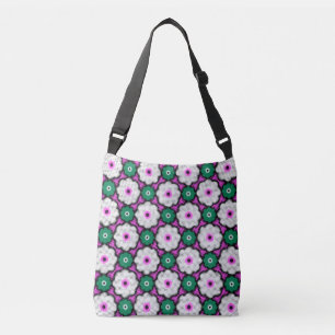 Sac Ajustable Fleurs demi-teintes colorées - rose et vert