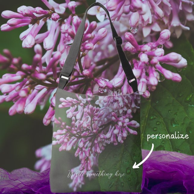 Sac Ajustable Fleurs lilas violettes après la pluie (Créateur téléchargé)