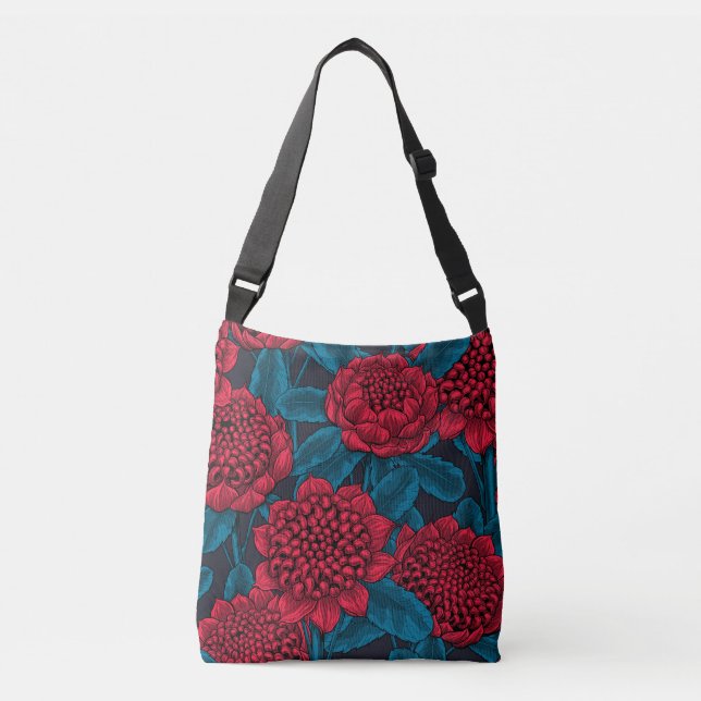 Sac Ajustable Fleurs rouges de waratah (Devant)