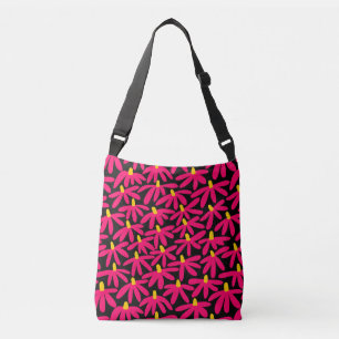 Sac Ajustable Fleurs stylisées - Crimson, Ambre et Noir