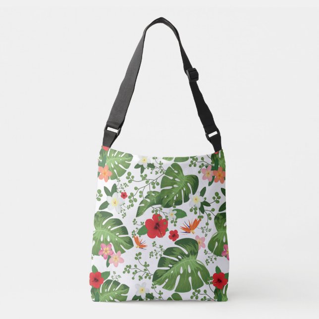 Sac Ajustable Fleurs tropicales Arrière - plan 2 (Devant)