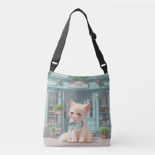 Sac Ajustable Fluffy Kitten avec Blue Bow à la pâtisserie