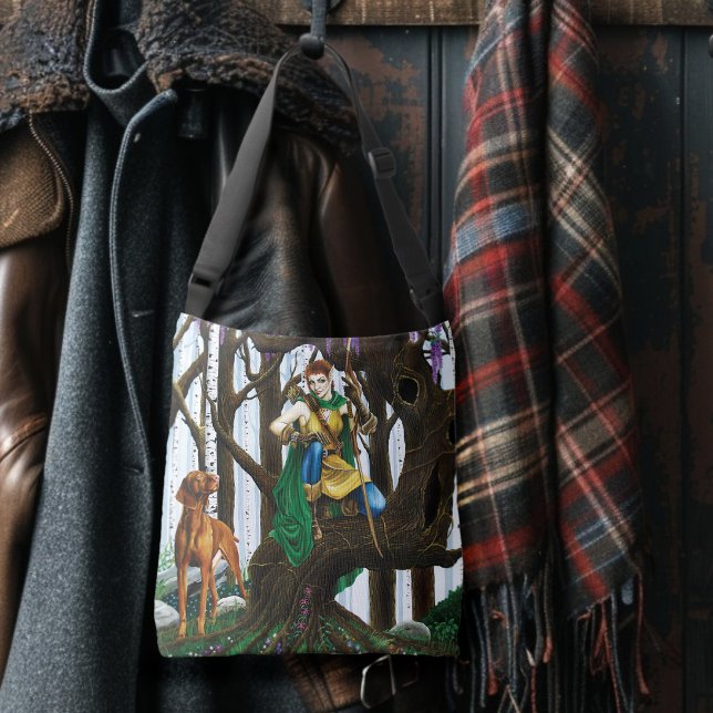 Sac Ajustable Forêt d'elfes de Chien Vizsla (Créateur téléchargé)