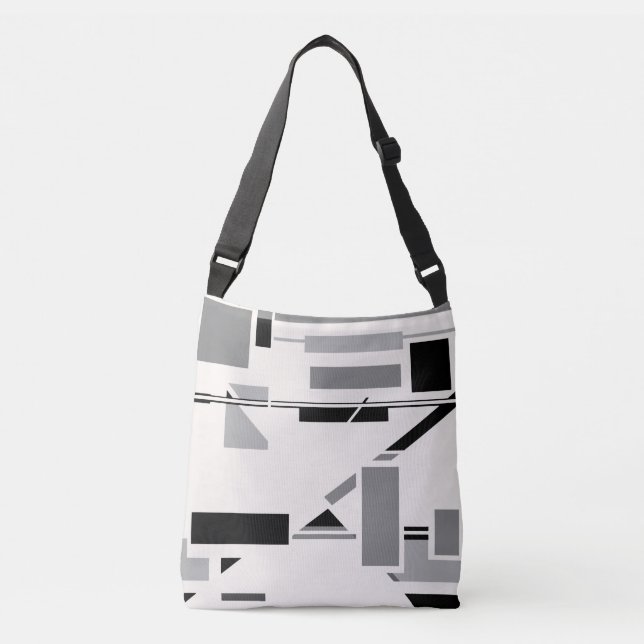 Sac Ajustable Formes de gris noir inspirées par MCM sur concepti (Devant)
