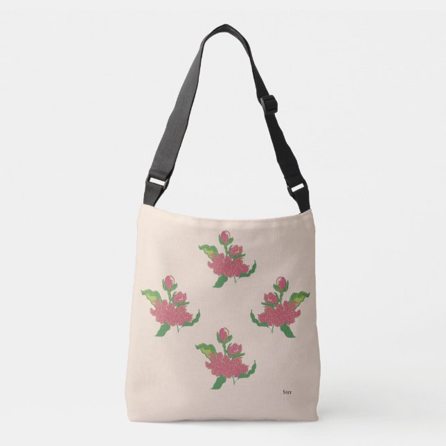Sac Ajustable Fourre-tout : Fleurs (Devant)