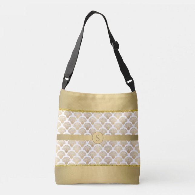 Sac Ajustable Fourre-tout personnalisée avec Elegant Gold Sea Sh (Dos)