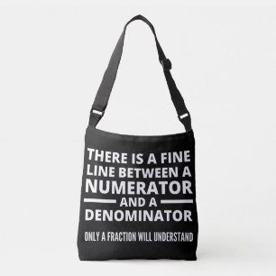 Sac Ajustable Funny Math FINE LIGNE NUMÉRATEUR DENOMINATEUR