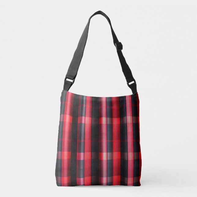 Sac Ajustable Gamme Abstraite Red Black Plaid (Devant)
