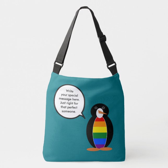 Sac Ajustable Gay pride Parler de Mme Penguin Personnalisée (Devant)