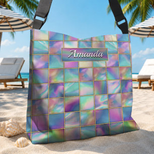 Sac Ajustable Géométrique doré faux tendance holographique éléga
