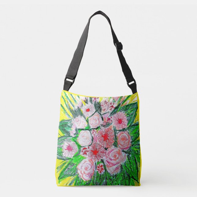 Sac Ajustable Gerberas, Rosas, Dianthus caryophyllus Fourre-tout (Devant)