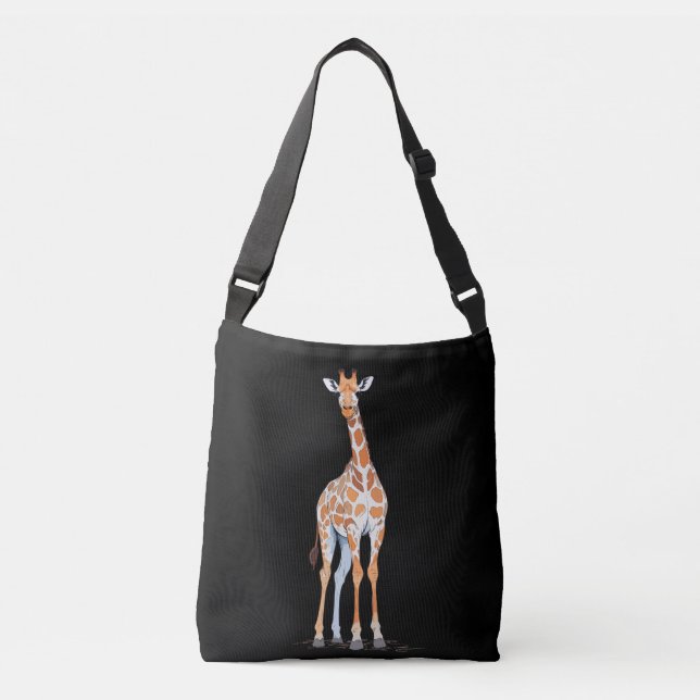 Sac Ajustable Giraffe Vector Art aux couleurs vives (Devant)
