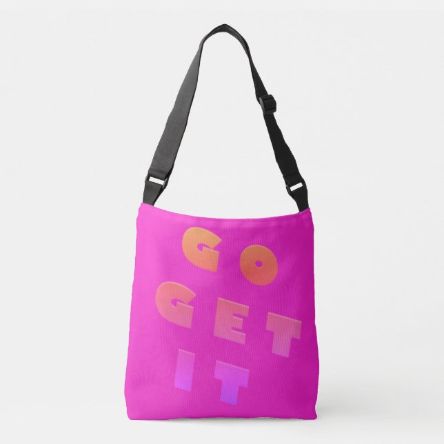 Sac Ajustable Go get it logo design rose vif (Devant)