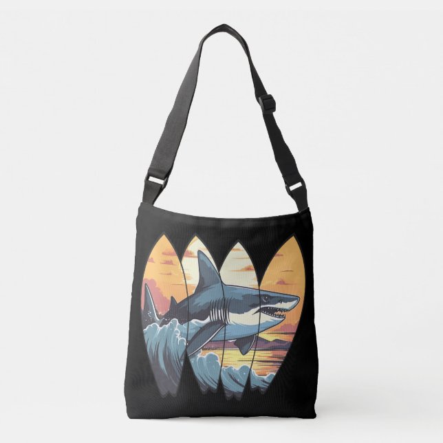 Sac Ajustable Grand Surf de requin blanc (Devant)
