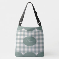 Green Plaid Nom Personnalisé Moderne Simple