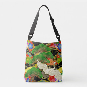 Sac Ajustable Grue et bonsai Kimono tissu japonais inspiré