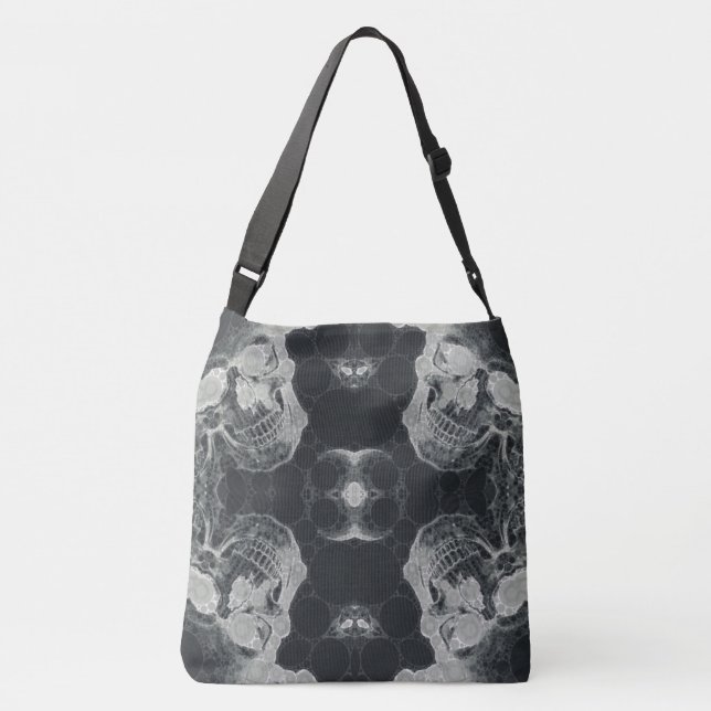 Sac Ajustable Grunge grise noire de crâne (Dos)